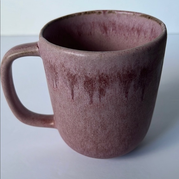 Anthropology Rustic Pink Ceramic Mug - Picture 3 of 8